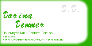 dorina demmer business card